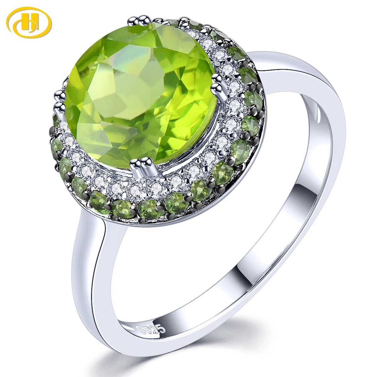 peridoto 925 anel de prata esterlina 28 carats pedra preciosa genuina presente de noivado estilo adoravel joias finas natural 01