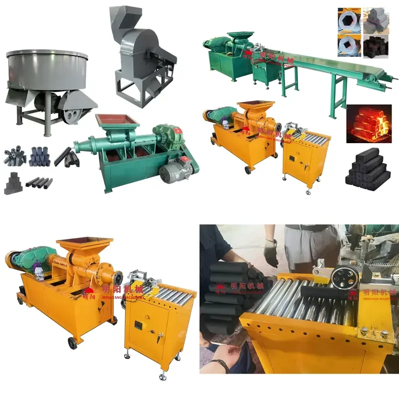 2026 CE 1Ton/h Coconut Shell Sawdust Coal Powder Dust Briquette Compressed Charcoal Production Line
