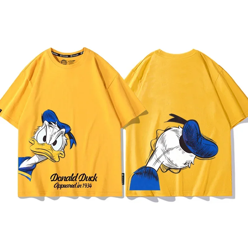 

Disney Donald Duck 100% Cotton Children's T-shirt Outdoor Casual Parent-child Tops Trendy Children's T-shirt Fashion Street Wear