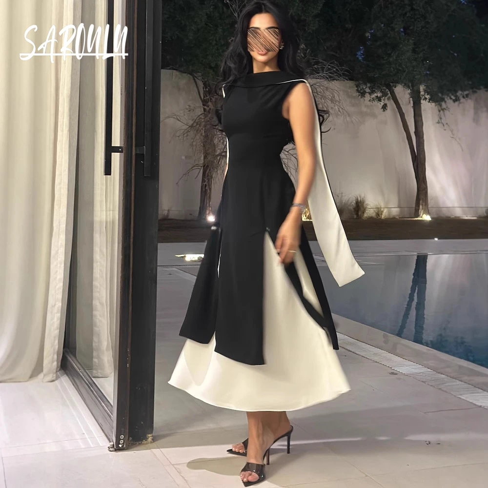 fast shipping formal dress Hot Sale O Neck Stunning Muslim A Line Evening Dancing Party Women With Cape Sleeves Cocktail Vintage Gown mdw26
