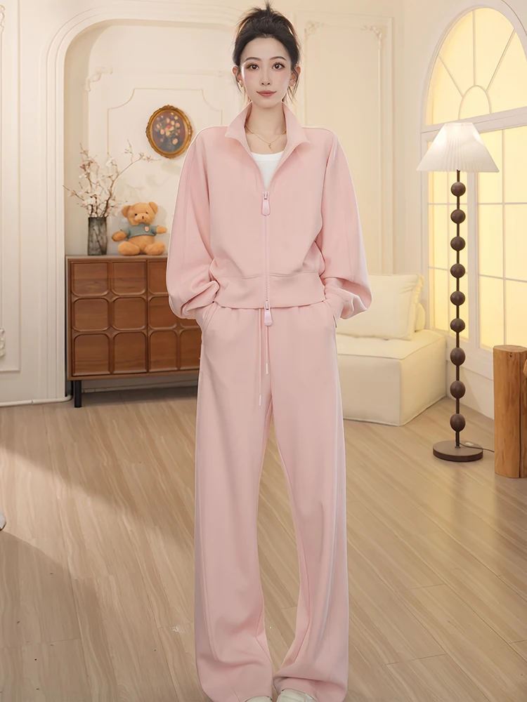 Otoño 2025 Mujer Casual Cómodo Suelto Falda Pantalones de Pierna Ancha Conjunto de Dos Piezas Faionable Conjunto de Ocio Versátil