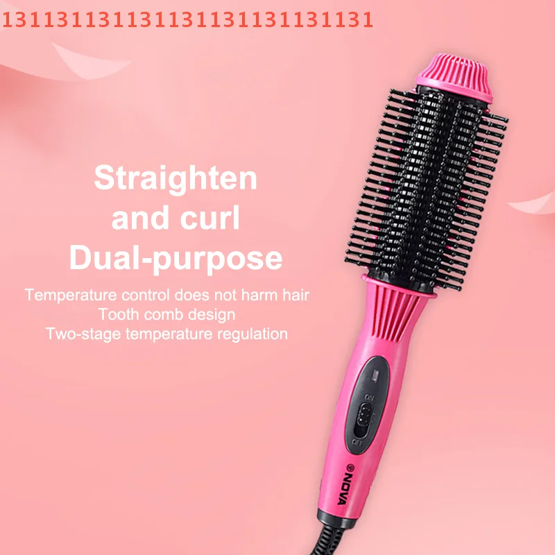فرش فرد الشعر الكهربائية، أداة تصفيف احترافية، مكواة تجعيد تسخين متعددة الوظائف، فرشاة مستديرة ساخنة من السيراميك #1