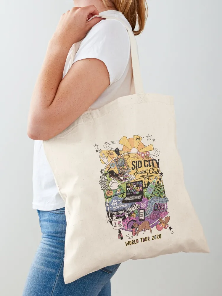 Sid City Social Club World Tour 2020 (DISTRESSED) Tote Bag Women's bag canvas tote bags supermarket folding bag