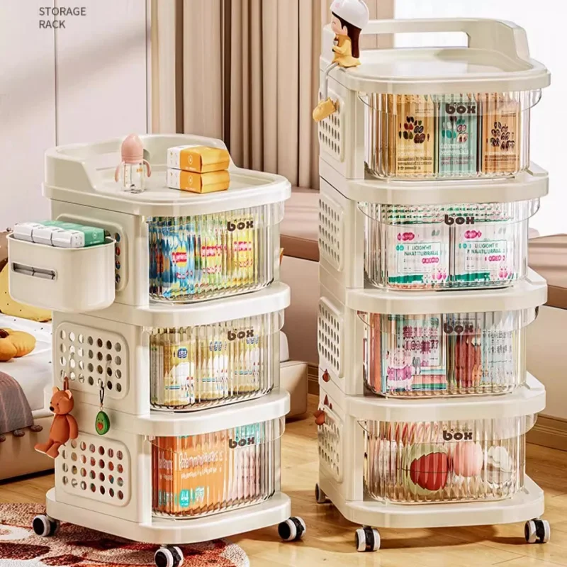 Rolling Cart Tool Storage Trolley Wheels Barber Hair Snack Layered Drawer Cabinet Home Living Room Toys Beauty Salon Furniture