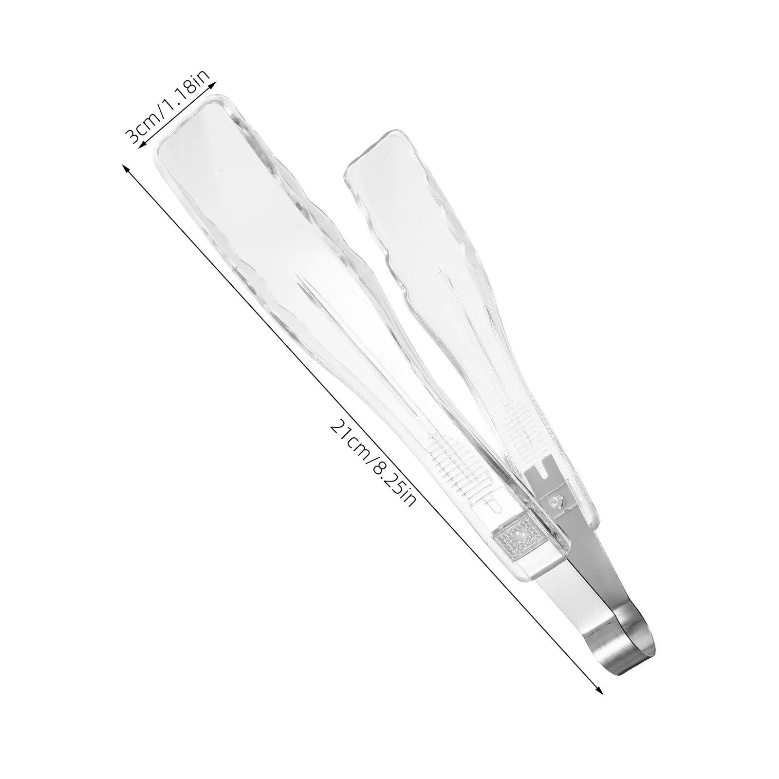 

Stainless Steel Food Tongs Plastic Material Safe Sturdy Bbq Buffet Serving Baking Grilling Buffet Food Tong