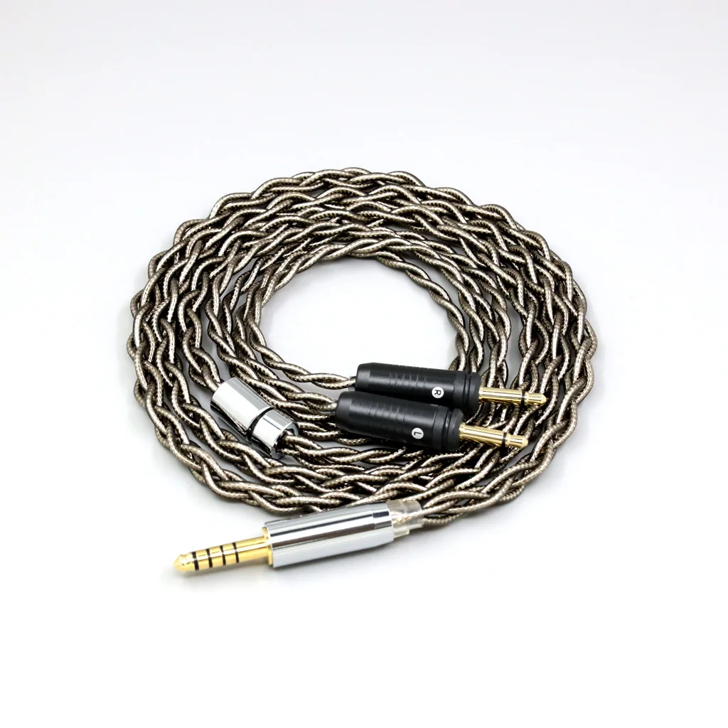 LN008259 99% Pure Silver Palladium + Graphene Gold Earphone Cable For Focal Clear Elear Elex Elegia Stellia Dual 3.5mm headphone