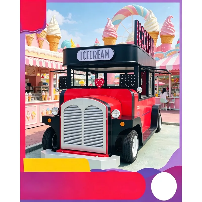 Modern Style Custom Size Food Truck BBQ Pizza Trucks Mobile Dining Car Hot Dog Food Cart Burger Trailer Coffee Van Food Trailer