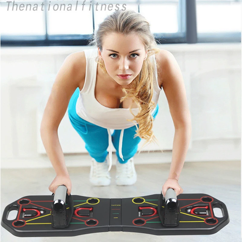 

Wholesale Top Quality Gym Home 14 In 1 Push-ups Board Foldable Muscle Training Push Up Rack Board System