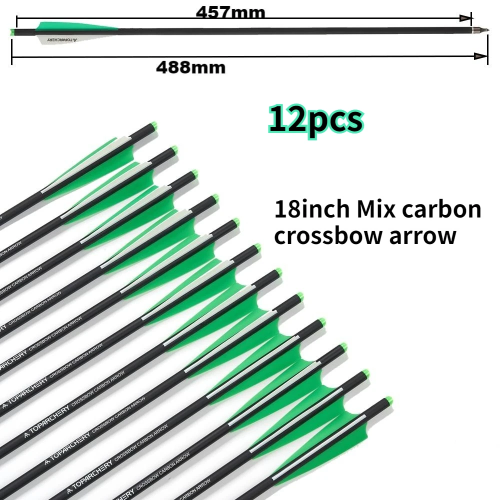 Boogschieten 16/18/20/22 Inch Kruisboogpijlen Carbon Pijl OD8.8mm met 125 grain verwisselbare pijlpunten Buiten Schiet Accessoires