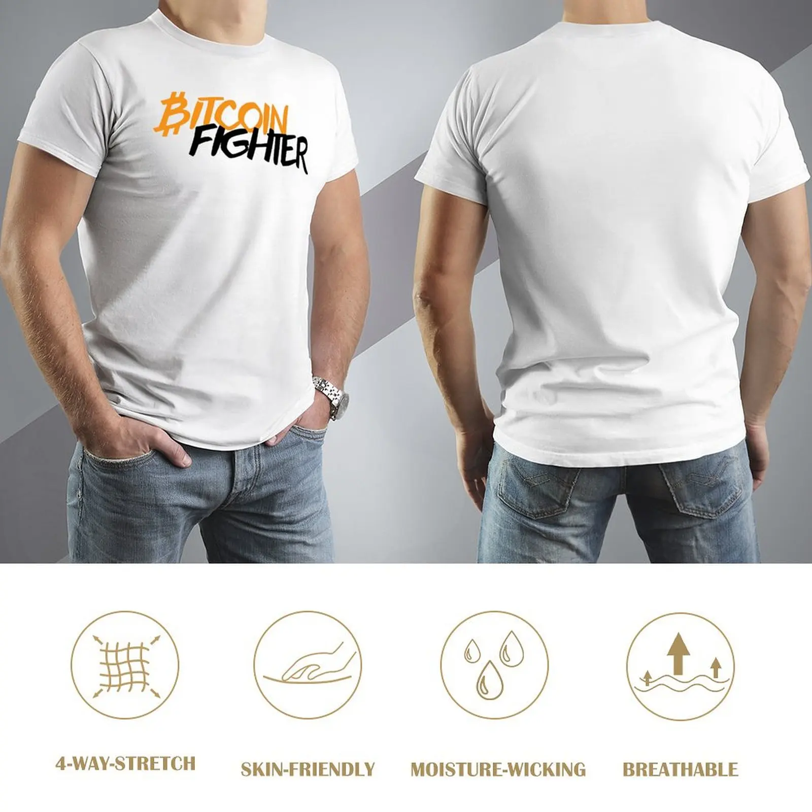 T-shirt classique itcoin Fighter, qualité supérieure, Harajuku, GBP Humor Graphic, loisirs, taille USA