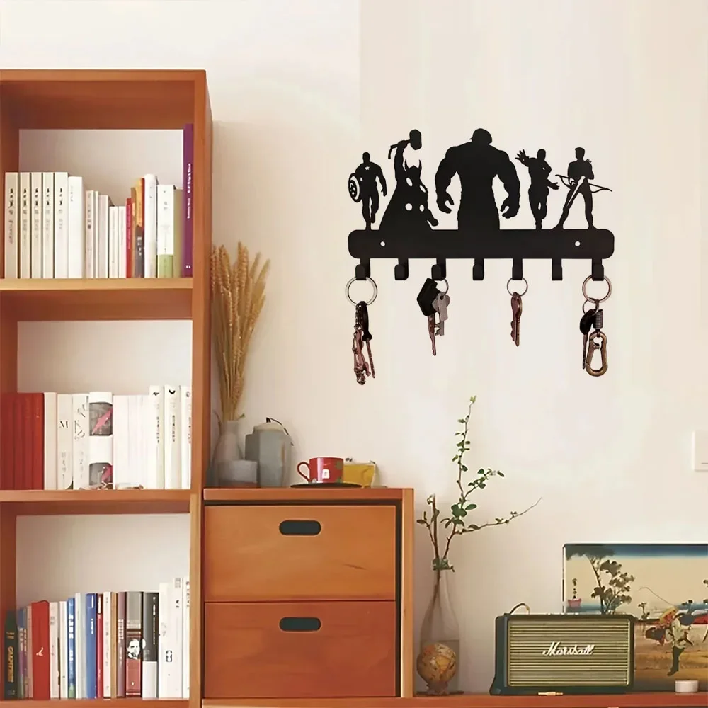 Gorgeous 7-Hook Wall-Mounted Metal Organizer & Key Holder - Stylish Towel Hooks for Home, Bringing Ultimate Convenience