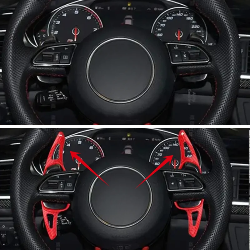 

For Audi RS3 RS4 RS6 RS5 RS7 S5 SQ5 Car Steering Wheel Paddle Shifter Extension Cover Shift Trims