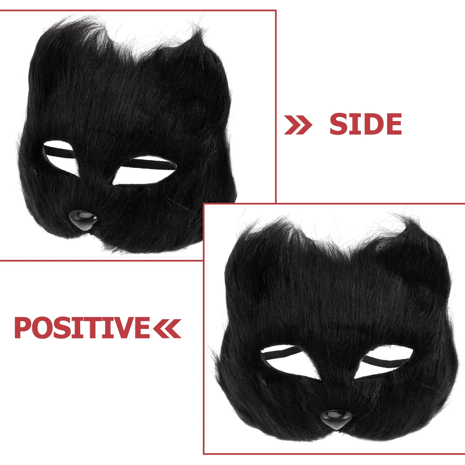 

Fox Mask Black Women Halloween Adults Animal Kids Birthday Female Gras Masks Masquerade Decor Bridegroom Costume Party