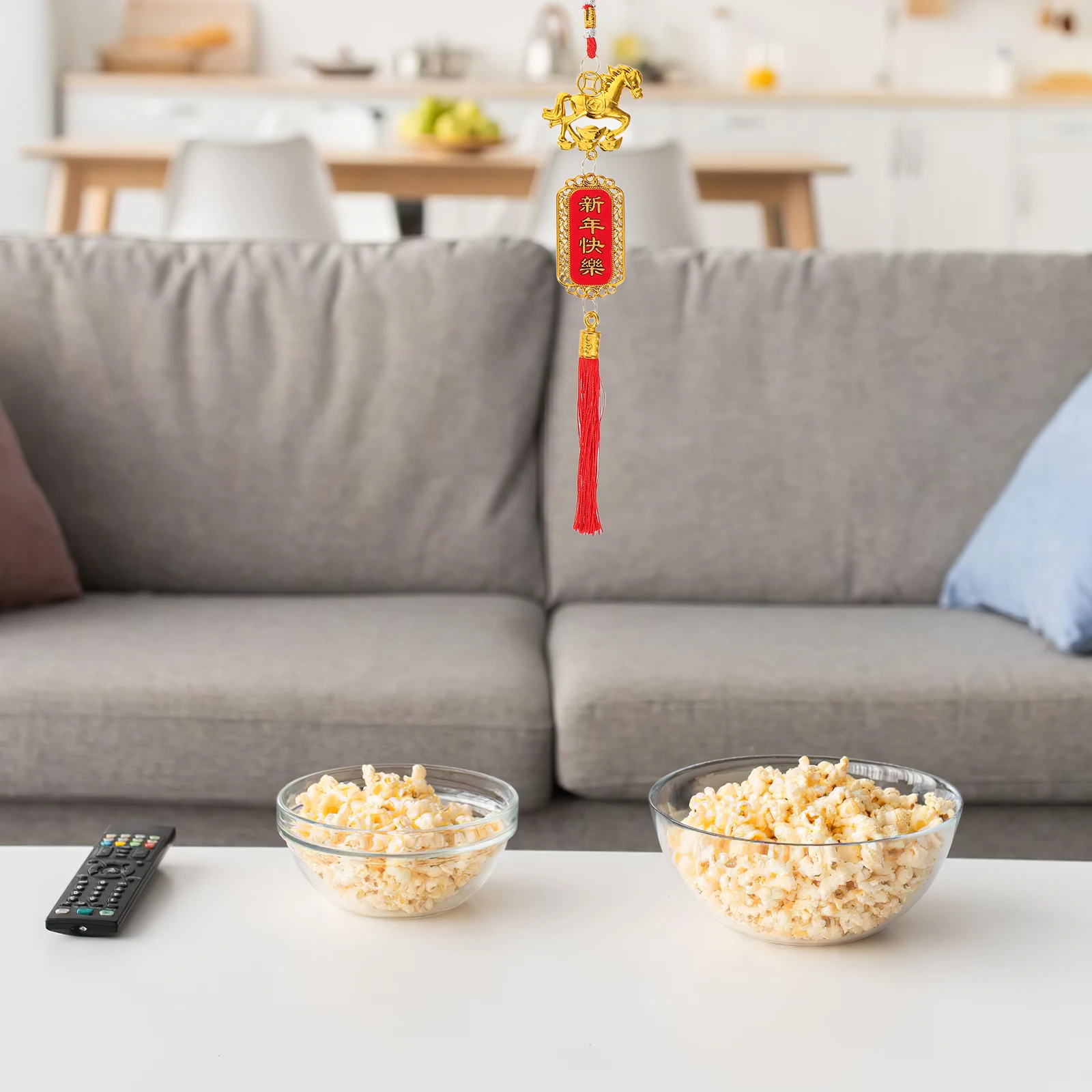 

12Pcs Lunar New Year Zodiac Horse Pendant Chinese Style Hanging Ornament for Spring Festival Potted Plant Decorative Lucky Charm