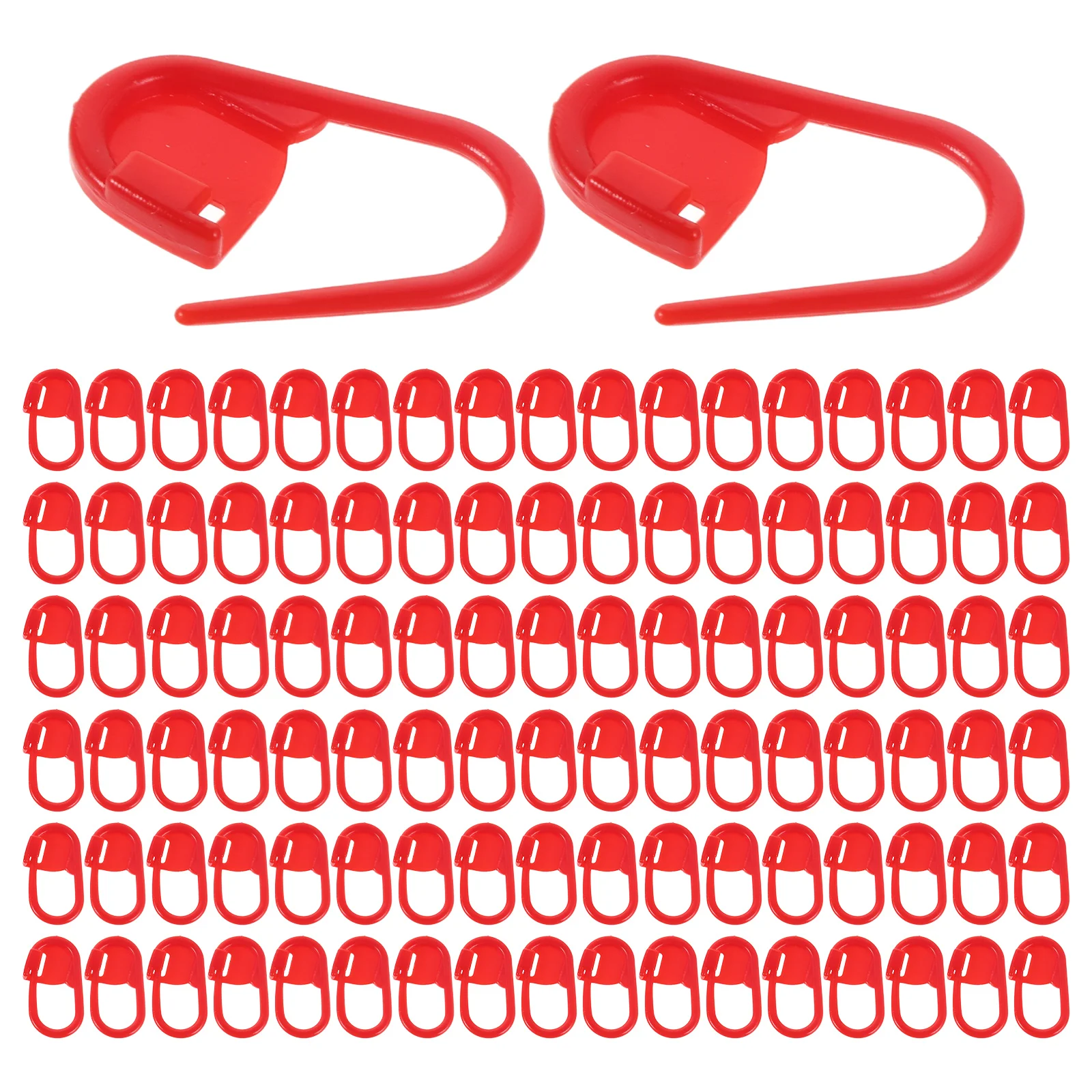 

1000pcs Stitch Markers For Crochet: Plastic Knitting Auxiliary Tools 0.98X0.39X0.04" Colored Locking Markers For Knitting