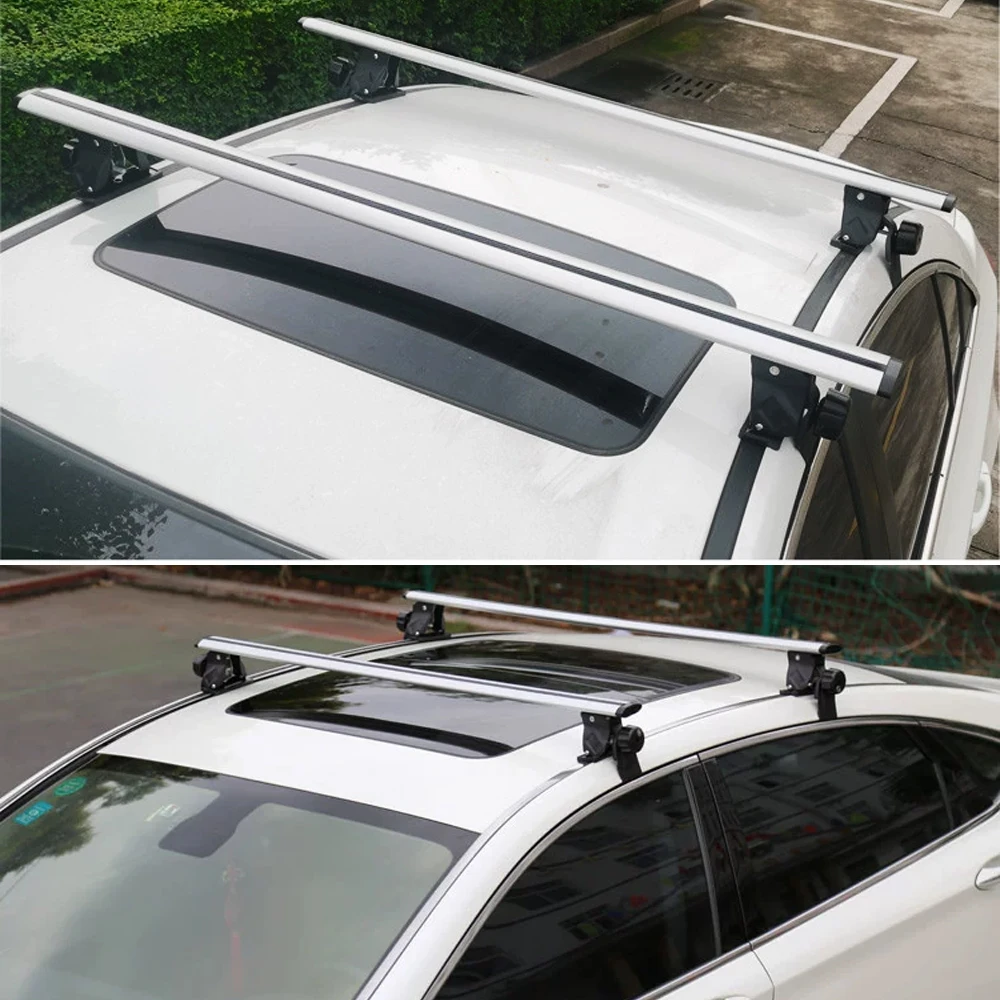 2PCS Aluminium Adjustable Profile Car Roof Rack Cross Bar Roof Crossbar roof Cargo Bars fits for Mazda 2