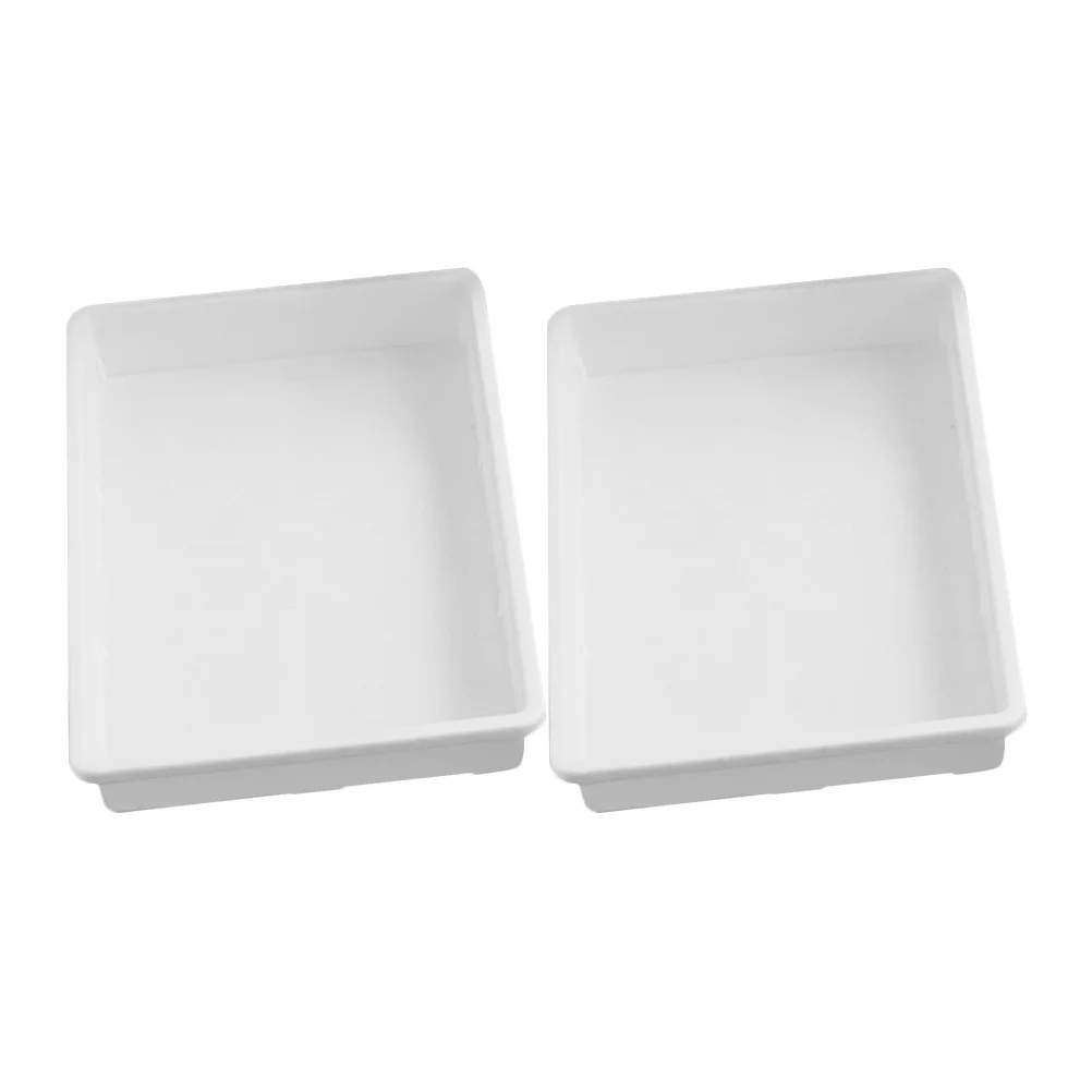 2 قطعة صينية الصحن النباتية البلاستيك دائم أصيص زهور مستطيلة قاعدة للنباتات الداخلية صائد المياه صينية الصرف البستنة #6