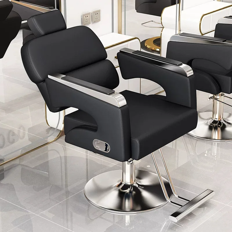 New barber shop chair hair salon special hair cutting chair can be reclined and rotated to lift high-end barber perm and dyeing