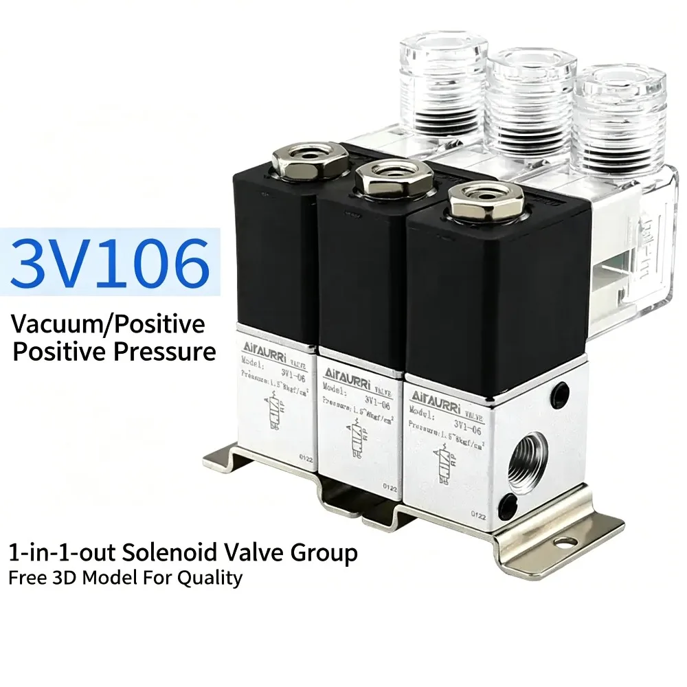 3V1-06 Solenoid Valve Combination Series Valve 3V106B Integrated Valve 2F 3F 4F 5F 6F 7F
