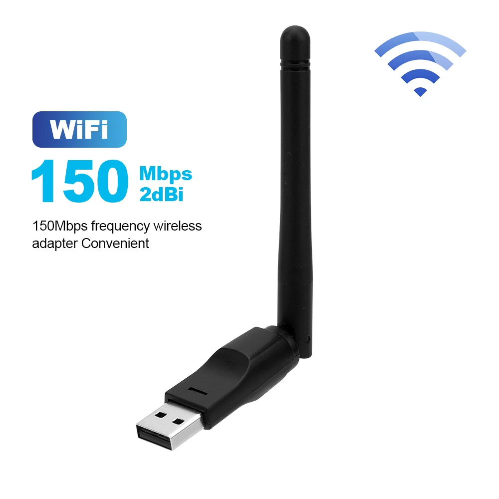 

Беспроводная сетевая карта Wi-Fi, 150 Мбит/с, 2,4 ГГц, адаптер USB 2.0 802.11 b/g/n с антенным набором микросхем Ralink 8188ETV для портативных ПК