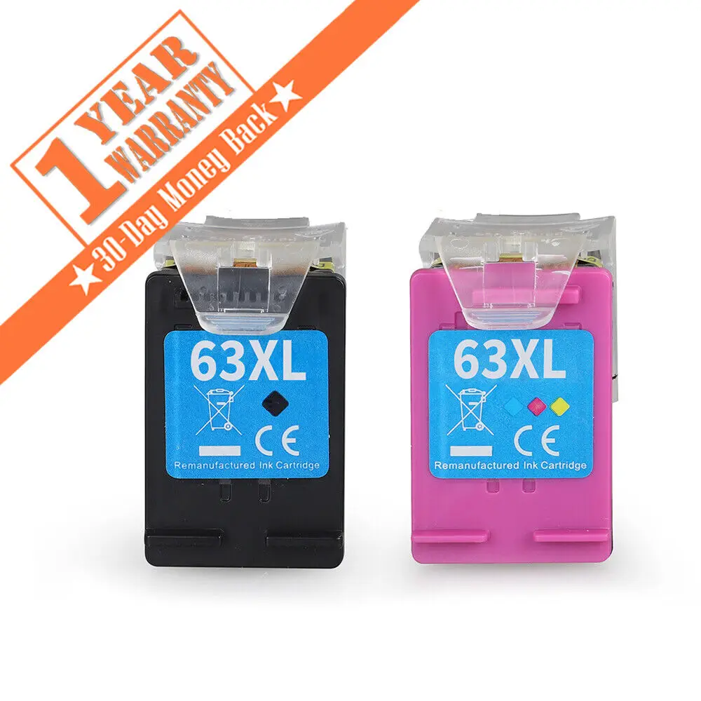 

2PK 63XL Ink Cartridge for HP OfficeJet 3830 4650 4655 5255 ENVY 4511 4512 4516