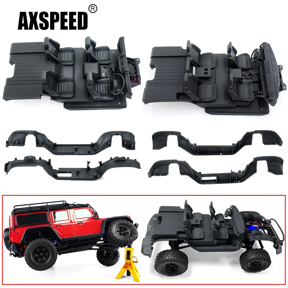 Axspeed TRX4M จำลองเบาะนั่งภายในสำหรับ TRX-4M bronco Defender 1/18 RC ตีนตะขาบรถอัพเกรดชิ้นส่วนตกแต่ง