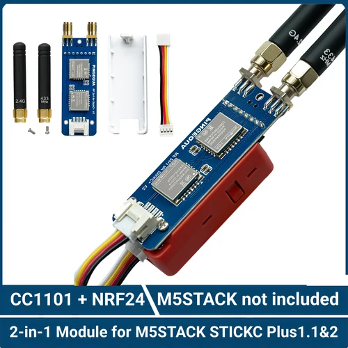 Módulo RF 2 en 1 para M5Stack StickC Plus, compatible con 2,4 GHz y sub-G 433MHz, compatible con M5Stack StickCPlus con Bruch firmwa