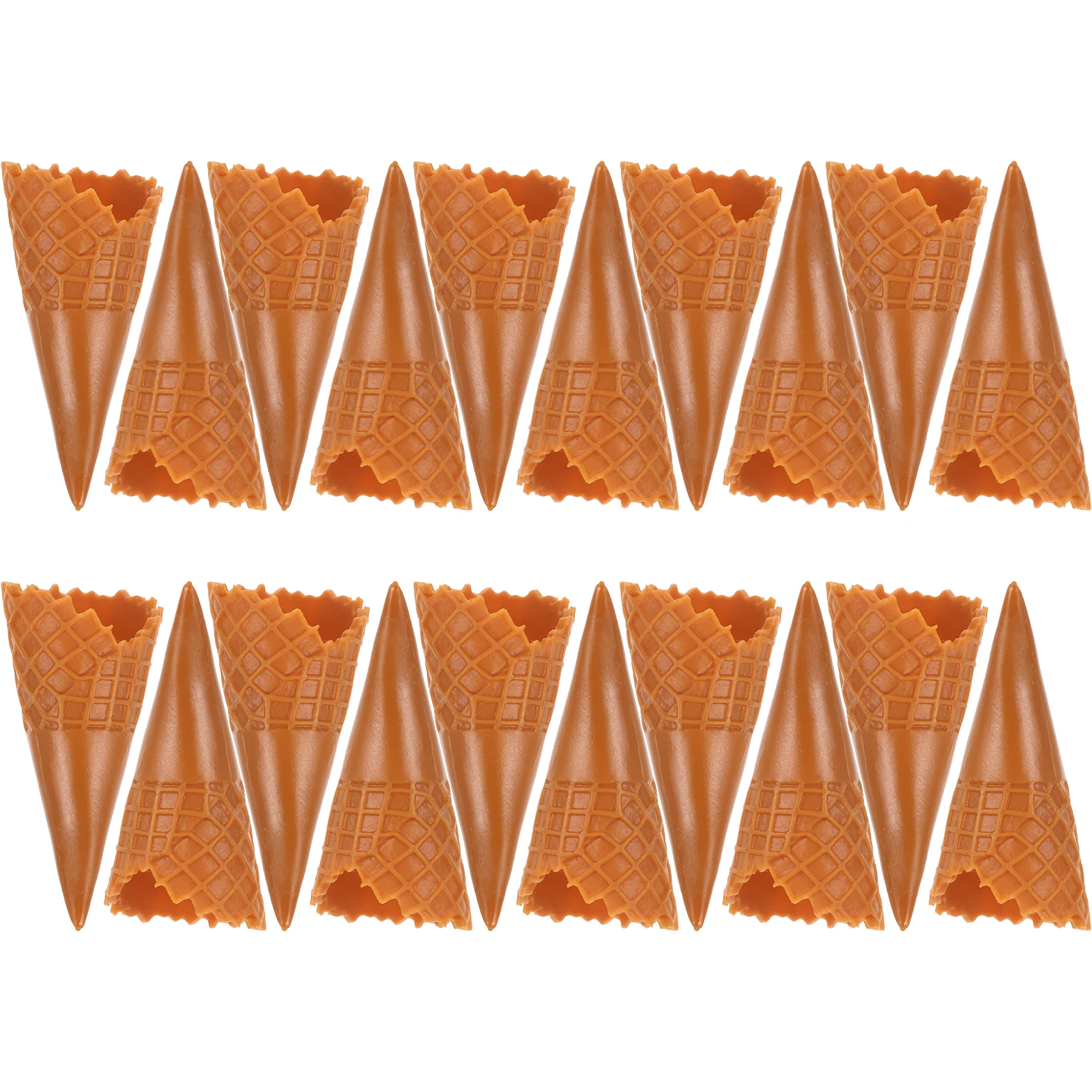 

18pcs Mini Ice Cream Cone Charms Simulation Empty Diy Crafts Hairpin Decor Phone Case Accessories Plastic Food Decoration Props