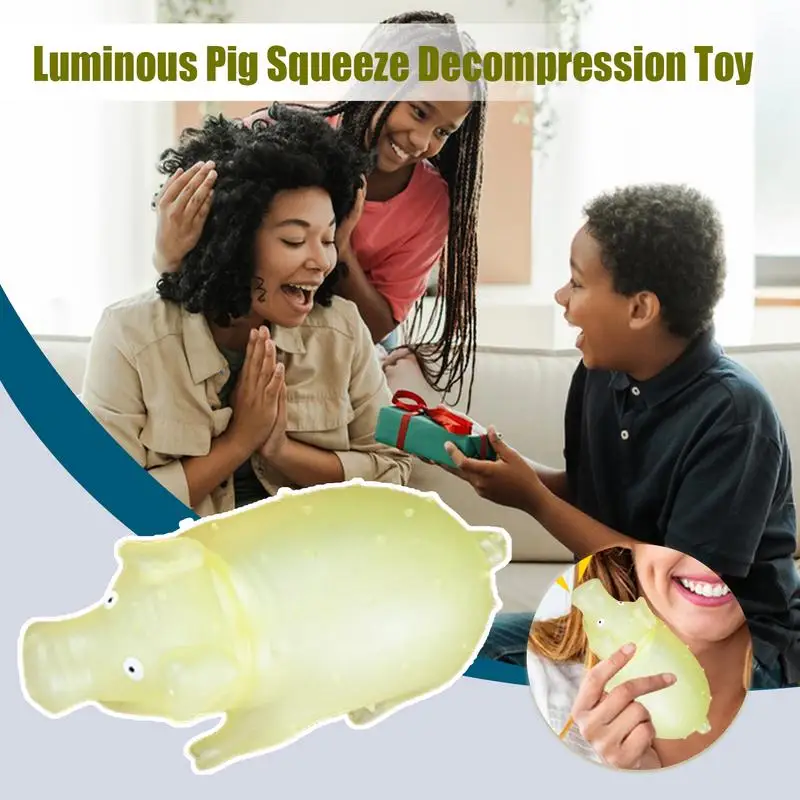 Animaux à presser pour enfants, jouets sensoriels à presser en forme de cochon avec son, soulagement du Stress, panier de pâques pour enfants