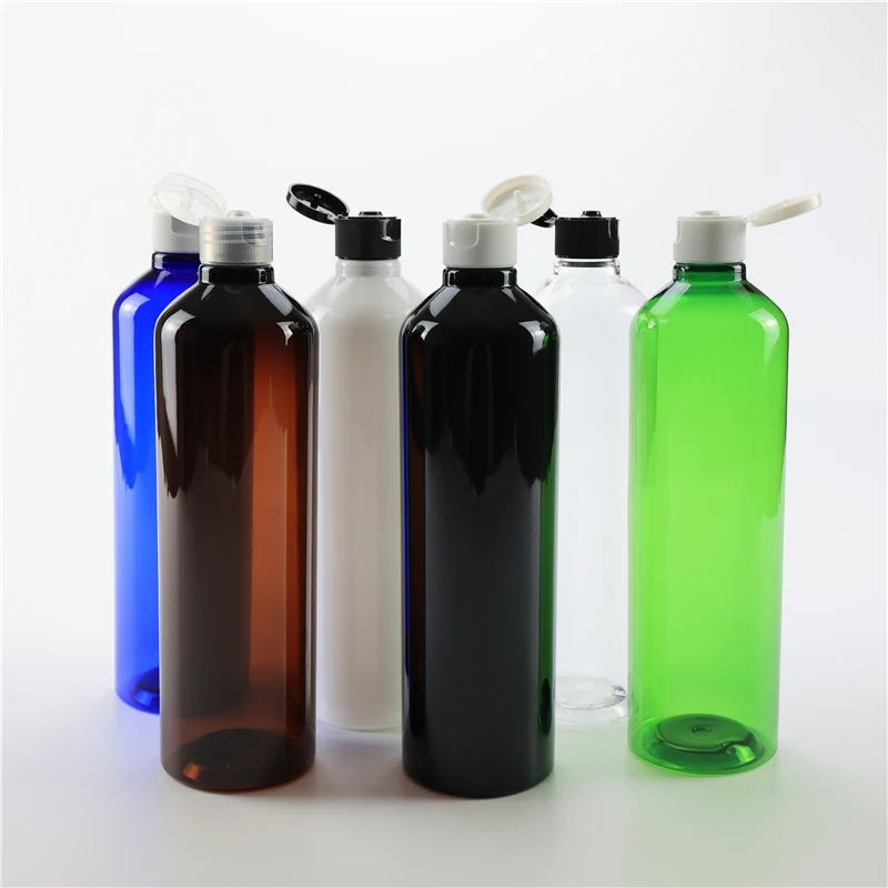 New Arrival 500ML X 10 Shampoo Multicolor Plastic Packaging Bottles With Flip Cap Empty Shower Gel Cosmetic Lotion PET Container