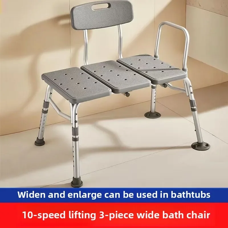 Extended Bath Tub Transfer Shower Bench Safety Bathtubs Stool for Handicap Elderly Disabled Bathroom Shower Stool with Back Arms