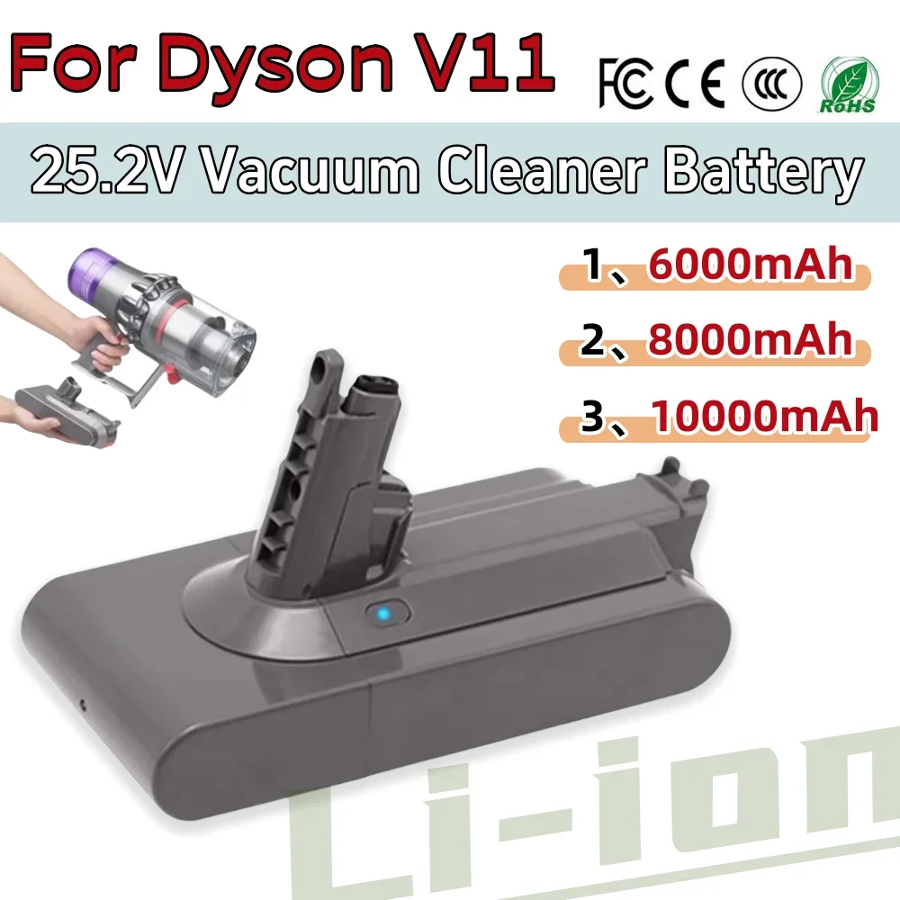 

For Dyson V11 Handheld Vacuum Cleaner Spare Battery 25.2V 6000mAh/ 8000mAh /10000mAh Rechargeable Battery Pack