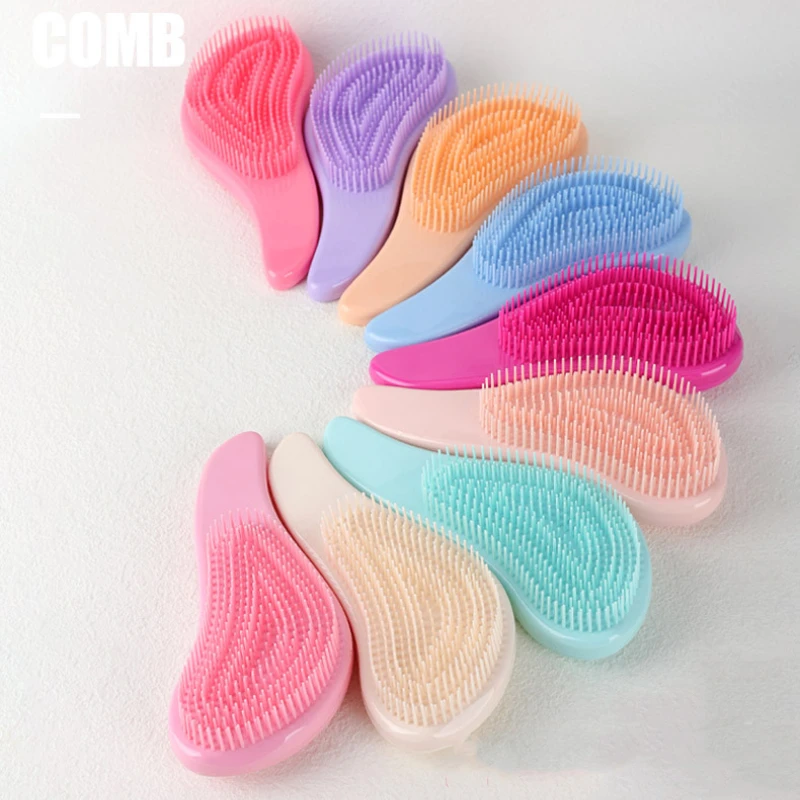 

1pc Massage Hair Brush Men's Women's Anti Static Detangle Shower Comb with Magic Handle Barber Salon Styling Hairdressing Tools