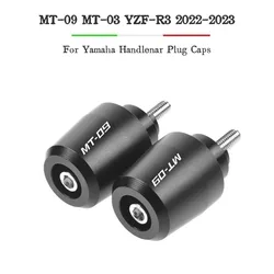 Motorcycle Handle Bar Ends Plug Grips Handlebar Plug Caps Slider 7/8'' 22mm For Yamaha MT-09 MT-03 YZF-R3 2022-2023