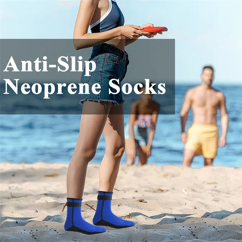 Neoprene Socks - Glued & Stitched Anti-Slip Wetsuit Swim Socks Diving Booties for Beach Water Sports Kids Youth Adult