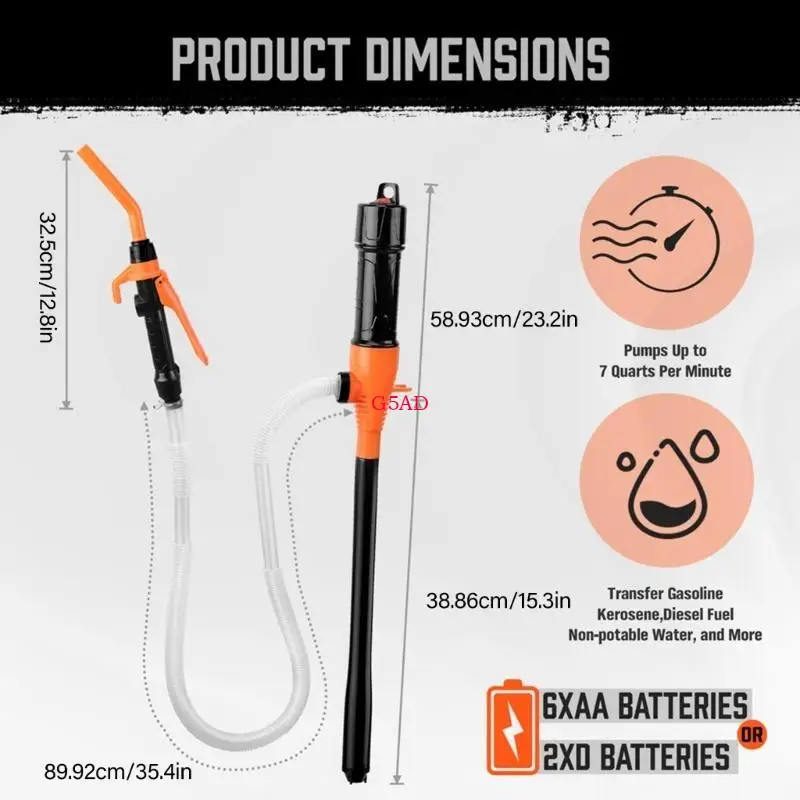 

G5AD Transfer Pump Battery Powered & Portable Pump set for Quick Fluid Transfer