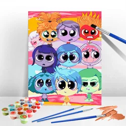 Disney nuovi arrivi pittura per numero Inside Out regalo per bambini disegno su tela Cartoon Home Decoration Kit Hobby dipinto a mano