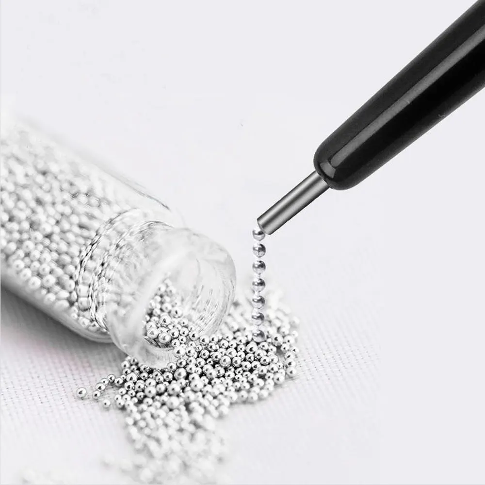 1/2 個磁気ボール吸引ペン DIY 超強力キャットアイマグネット黒肥厚ドリルペン DIY マグネットマニキュアツール