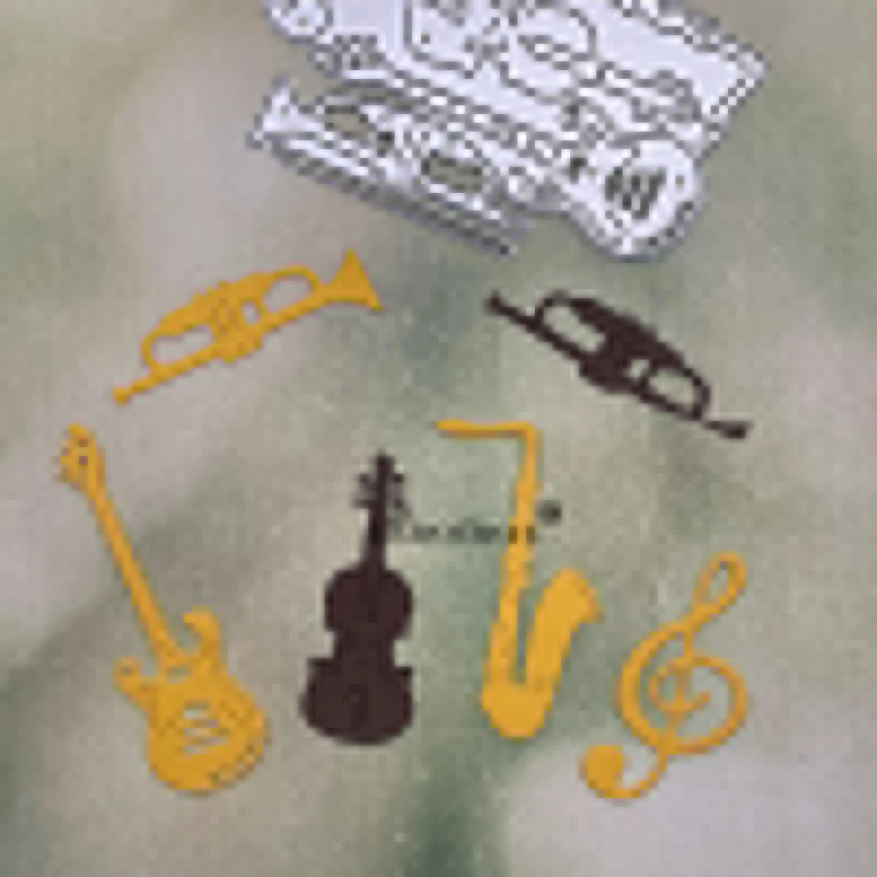 Musical instrument series Metal Cutting Dies Stencils Die Cut for DIY Scrapbooking Album Paper Card Embossing