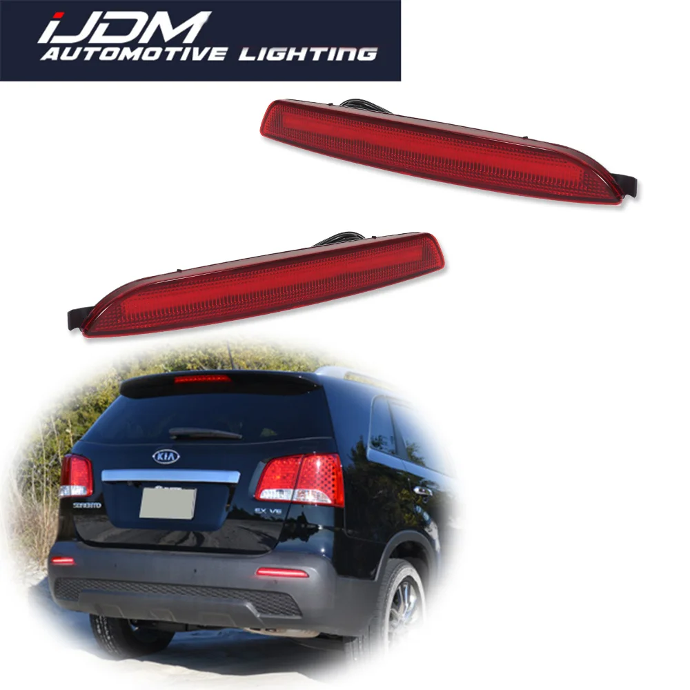 For KIA Sorento 2011 2012 2013 Red LED Car Rear Bumper Reflector Tail/Brake Rear Fog Lights & Sequential Blink Turn Signal Light