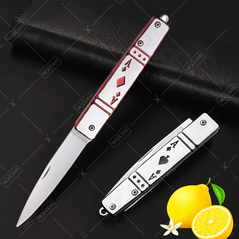 

Multifunctional Pocket Knife Stainless Steel Folding Fruit Knife Cutter with Non-Slip Handle Utility Knife Kitchen Supplies