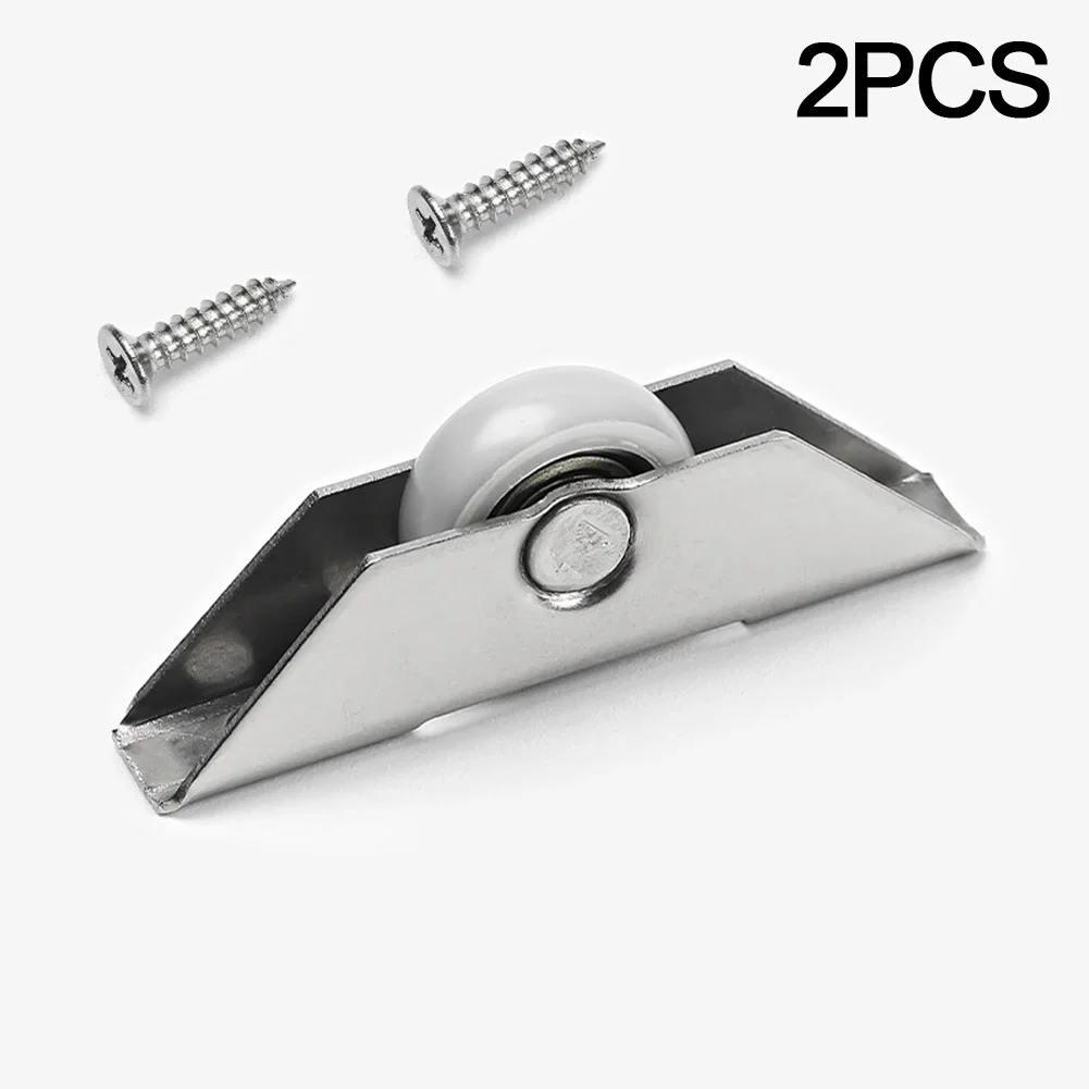 Heavy Duty 2PCS Sliding Door Pulley Set With Stainless Steel And Carbon Steel Bearings For Reliable Functionality