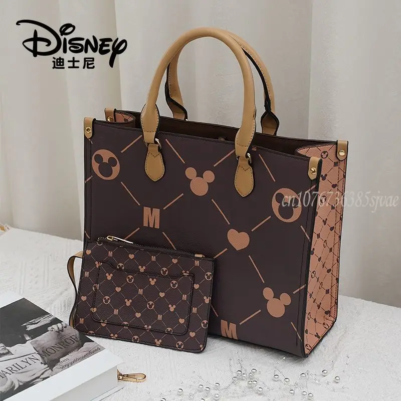 

Disney Mickey New Women's Handbag Luxury Brand 2-piece Set Women's Shoulder Messenger Bag Fashion Large Capacity Tote Bag
