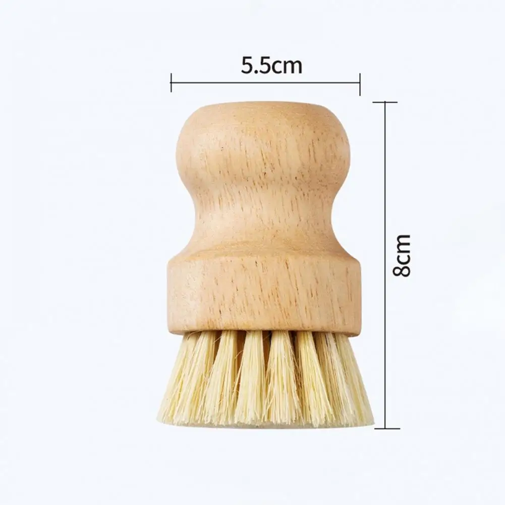 Dish Scrub Brush Bristles Wooden Handle Cleaning Remove Stain Reusable Pot Washing Kitchen Cleaning Brush