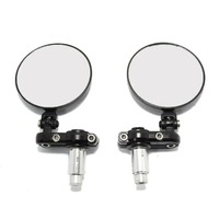 Universal Bicycle Rearview Mirror 2PCS Black Retro Foldable 22mm Handlebar Rear View Mirror for Bike Modification