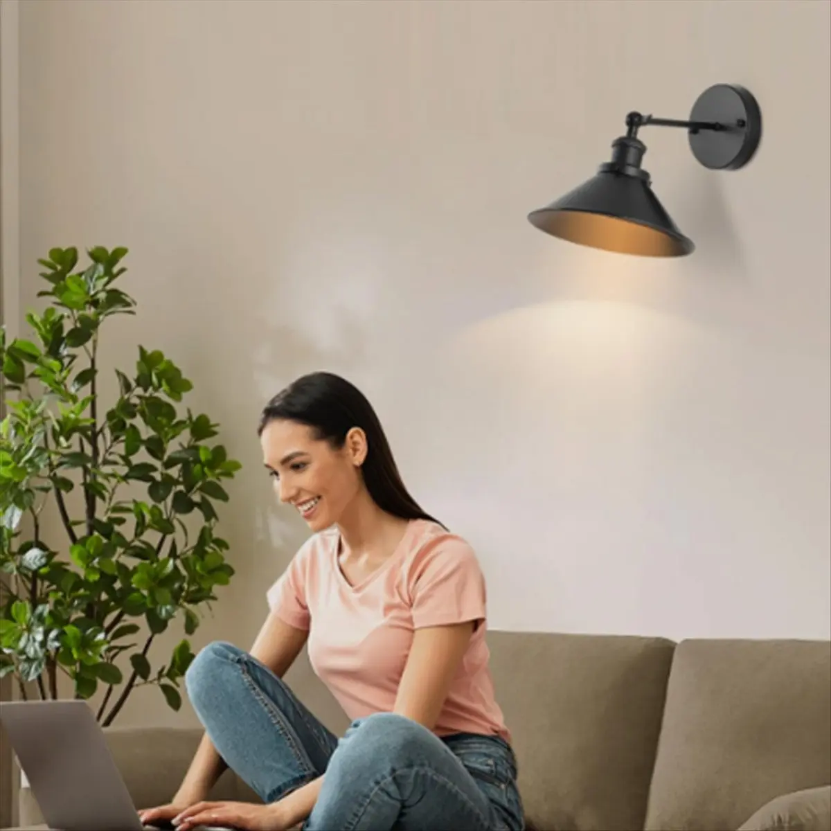 Perfect Fit Black Vintage Wall Sconces, Led Wall Lights Wall Lamp Fixture Indoor with Remote Control for Bedroom Farmhouse