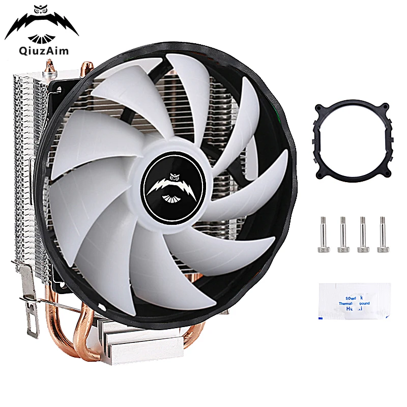 

QiuzAim Tower Type Radiator CPU Processor 2 Heat Pipe Cooler 120mm Fan Installing LGA2011 x79 x99 e5 am4 am3 am5 amd 2066 2099