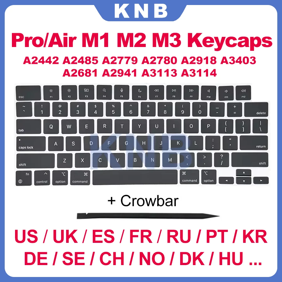 New A2442 A2485 A2681 A2941 Keycaps For Macbook Pro Air M1 M2 M3