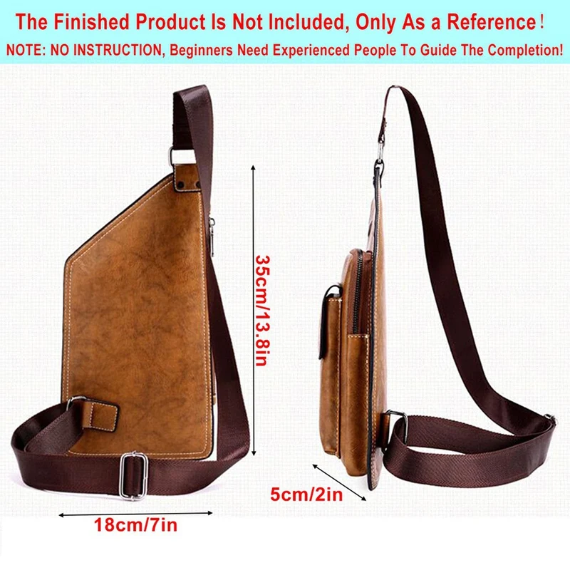 Couro Padrão Sling Bag, Acrílico Modelo para Capacidade Crossbody Mochila