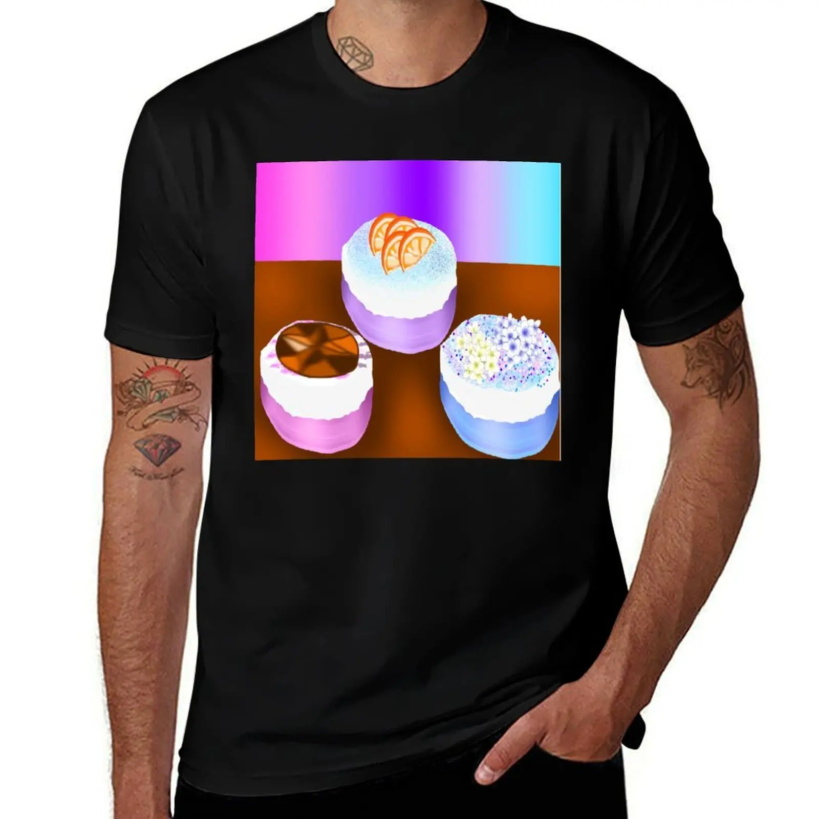 

Cake display T-Shirt topping affliction shirts quick drying vintage t shirt men